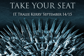 Winter is Coming to IT Tralee-Game Of Thrones Fans Take Your Seat on The Iron Throne.